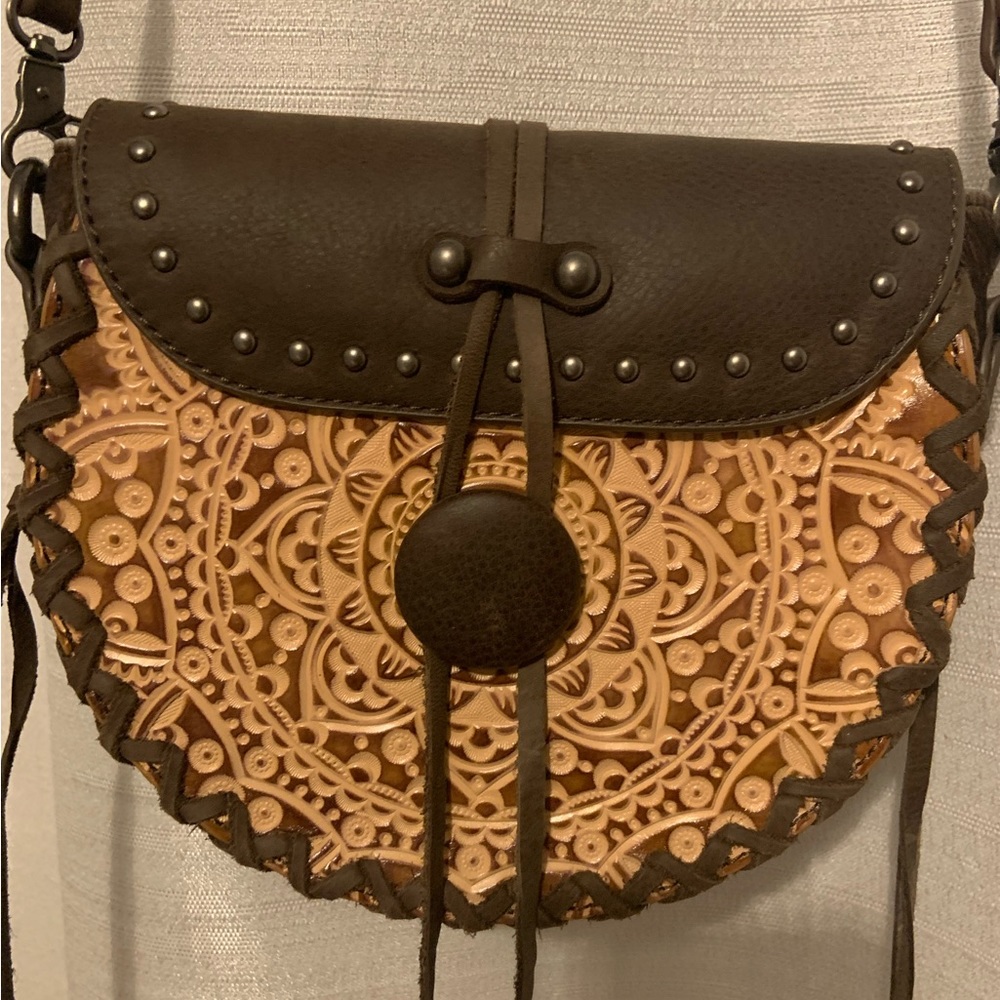 Montana West mandala tooled crossbody bag